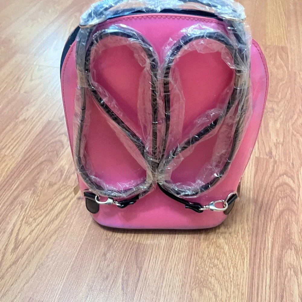 Beijo Glossy Pink and Black Backpack - Picture 2 of 5